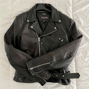 Men’s XL Tall Wilson’s Leather Motorcycle Jacket with Removable Insulating Liner